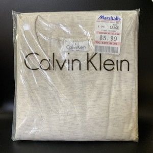 Vintage 1994 Calvin Klein Gray Short Sleeve M Made in USA T Shirt TEE